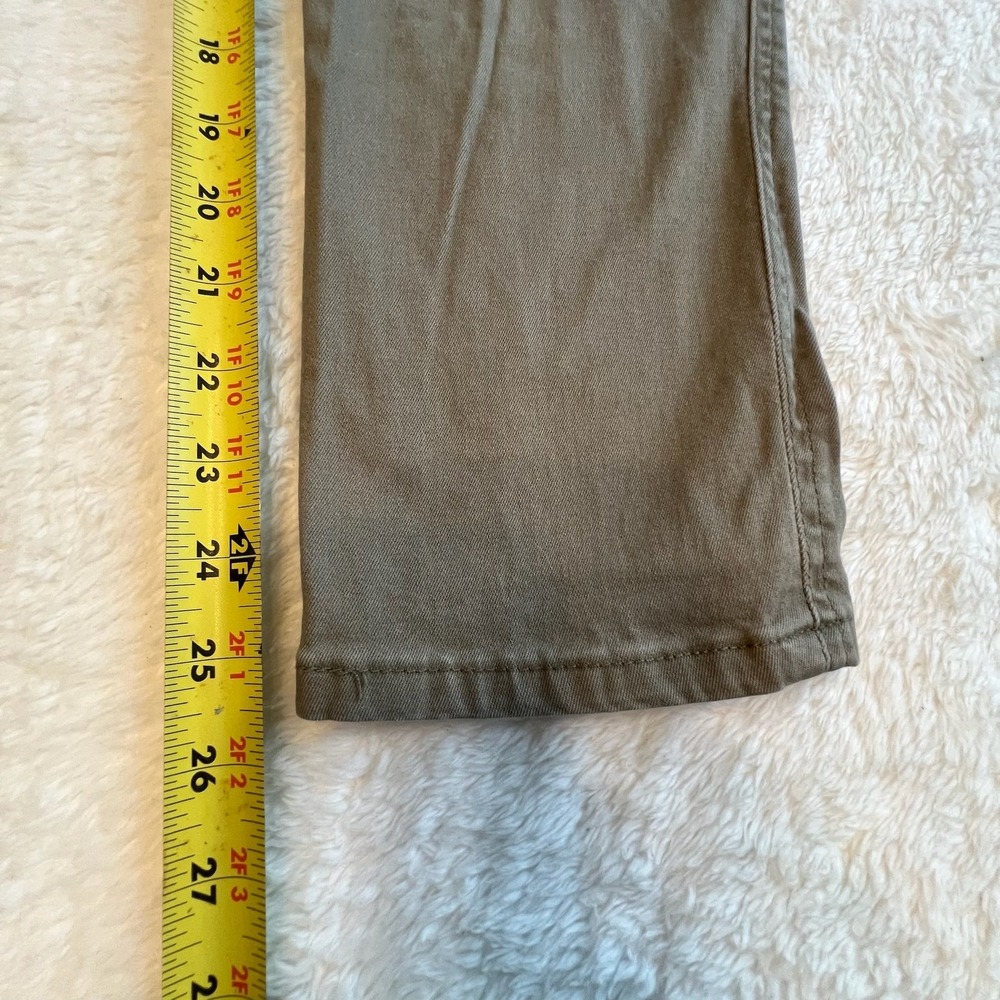 Democracy Women's Ab Technology Pull On Ankle Cropped Olive Drab Pants Size 10 - Picture 6 of 6